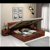 Trueliving Soft Luxurious designer Light masterbed Laminated Finish & PU Finish 6Ft *6Ft *1Ft